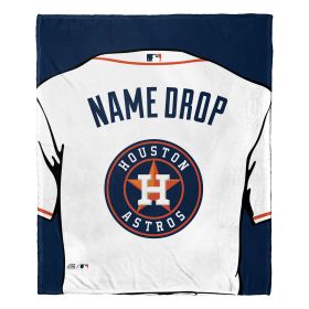 [Personalization Only] OFFICIAL MLB Jersey Personalized Silk Touch Throw Blanket - Astros