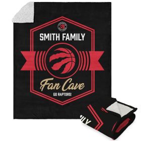 NBA Toronto Raptors Dominion Personalized Silk Touch Sherpa Throw Blanket 50X60 Inches