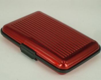 Aluminum Alloy Credit Card Bag, Business Card Holder Card (Color: Red)