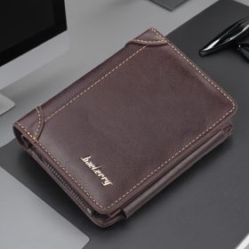 Men's Wallet Brown Khaki (Color: Brown)