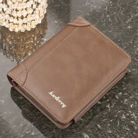Men's Wallet Brown Khaki (Color: Khaki)