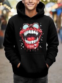 Men's Printed Hooded Sweatshirt (Option: Black-M)