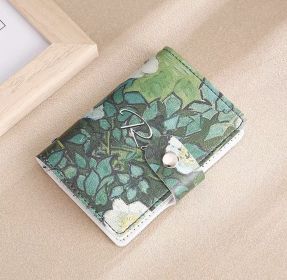 Flower Anime  Anti-degaussing Multiple Card Slots Bank  Document Package Large Capacity Card Holder (Option: White Rose)
