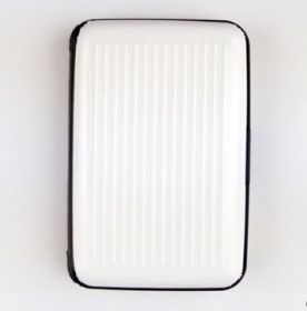 Aluminum Alloy Credit Card Bag, Business Card Holder Card (Color: White)